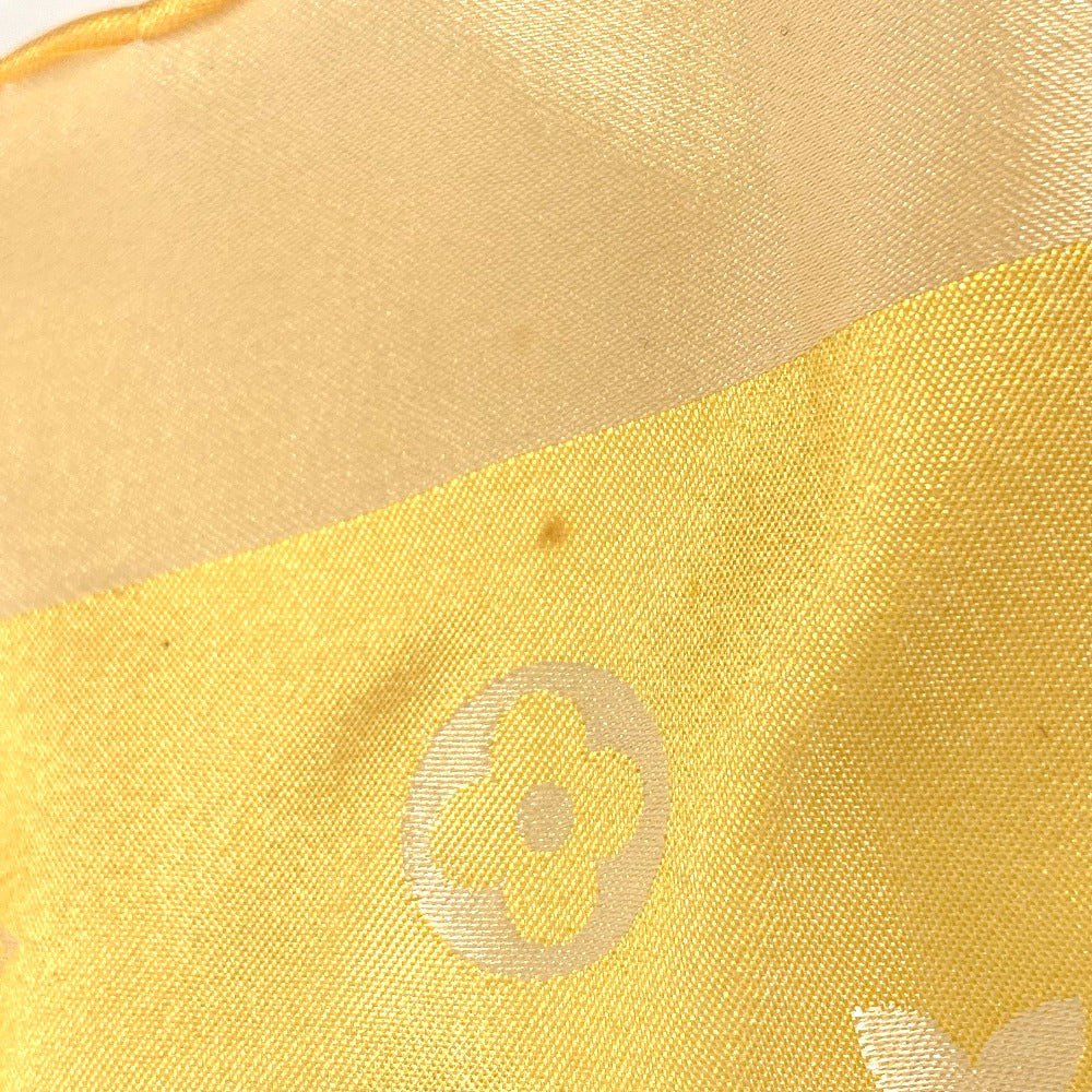 LOUIS VUITTON shawl silk yellow Monogram Women Used Authentic