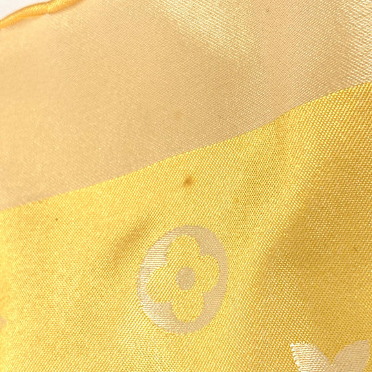 LOUIS VUITTON shawl silk yellow Monogram Women Used Authentic