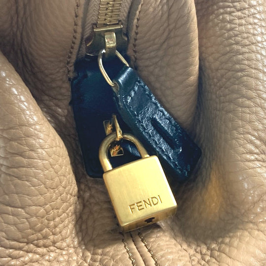 FENDI Shoulder Bag 8MN232 leather beige By color Celeria Women Used Authentic