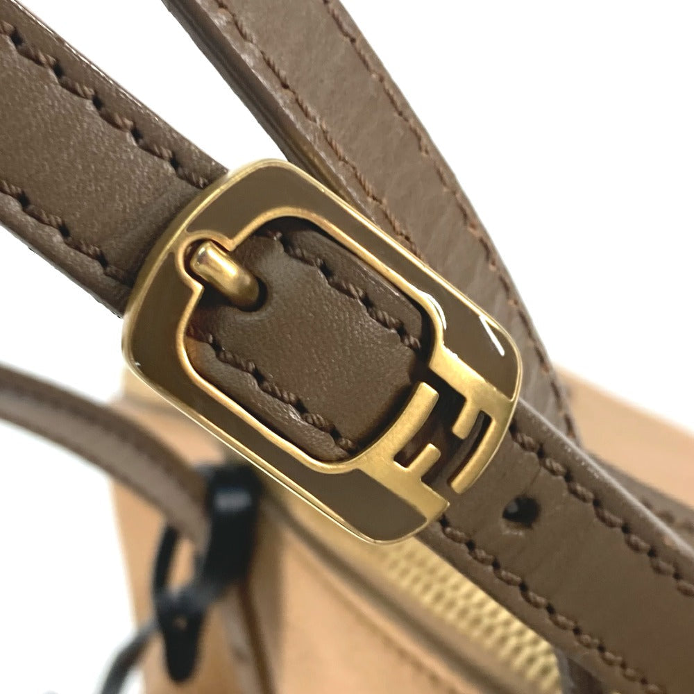 FENDI Shoulder Bag 8MN232 leather beige By color Celeria Women Used Authentic