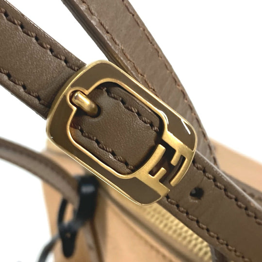 FENDI Shoulder Bag 8MN232 leather beige By color Celeria Women Used Authentic
