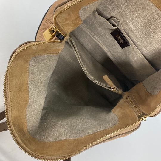 FENDI Shoulder Bag 8MN232 leather beige By color Celeria Women Used Authentic
