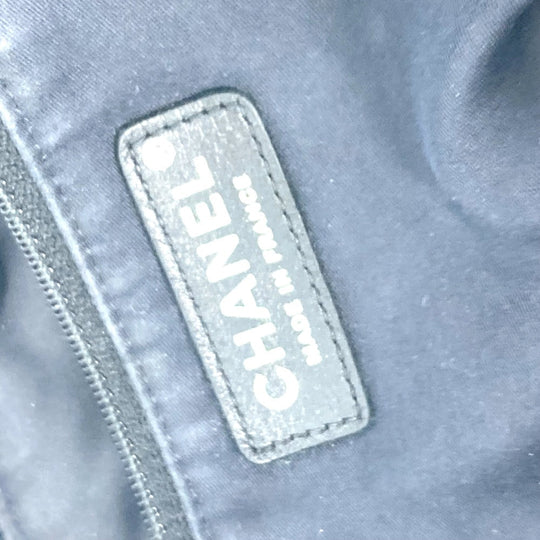 CHANEL Shoulder Bag Tweed, Leather Navy Button CC COCO Mark Girl chanel Women Used Authentic