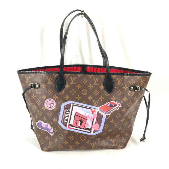 LOUIS VUITTON Shoulder Bag M42844 Monogram canvas Brown My Monogram World Tour Neverfull MM Women Used Authentic