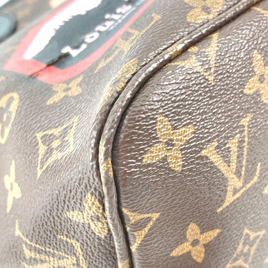 LOUIS VUITTON Shoulder Bag M42844 Monogram canvas Brown My Monogram World Tour Neverfull MM Women Used Authentic