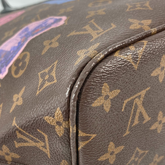 LOUIS VUITTON Shoulder Bag M42844 Monogram canvas Brown My Monogram World Tour Neverfull MM Women Used Authentic