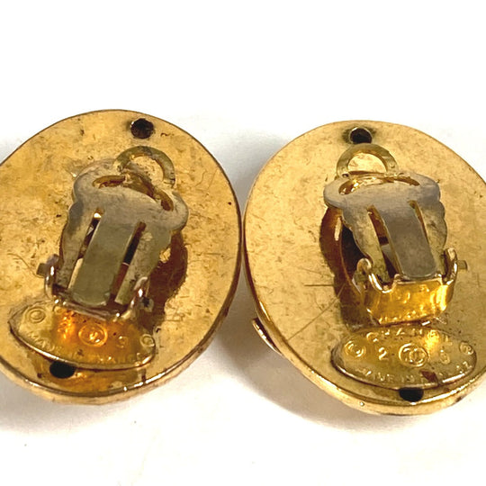 CHANEL Earring metal gold vintage CC COCO Mark Women Used Authentic