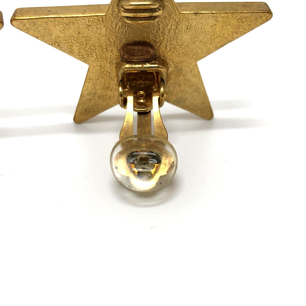 CHANEL Earring metal gold 01P Star CC COCO Mark Women Used Authentic