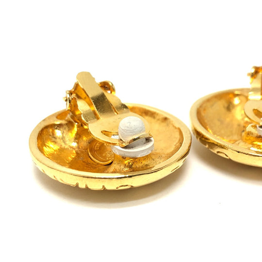 CHANEL Earring metal gold vintage Mademoiselle Women Used Authentic