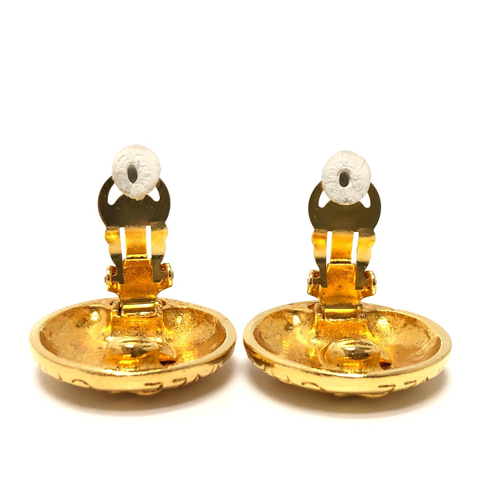 CHANEL Earring metal gold vintage Mademoiselle Women Used Authentic