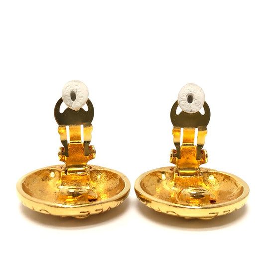 CHANEL Earring metal gold vintage Mademoiselle Women Used Authentic