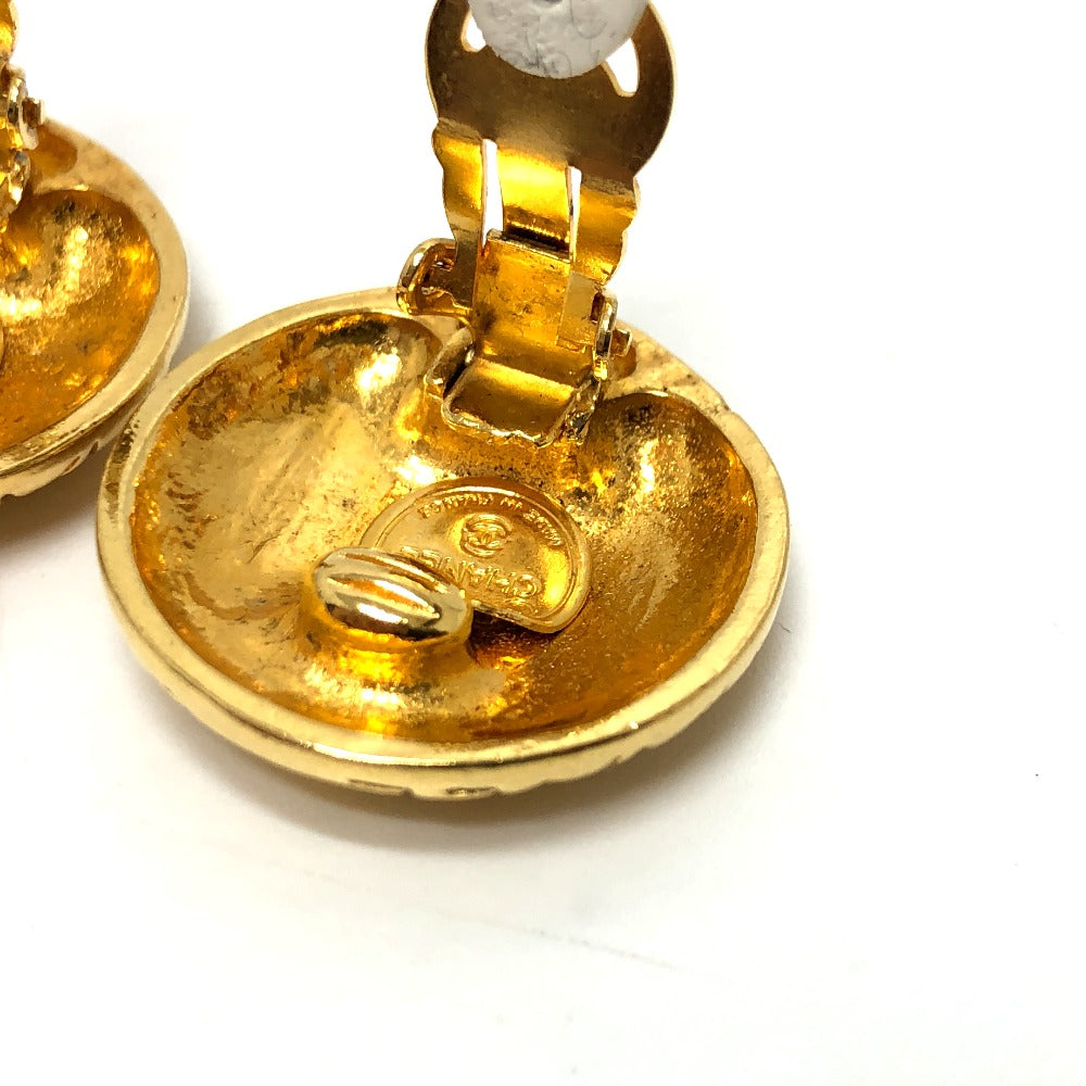 CHANEL Earring metal gold vintage Mademoiselle Women Used Authentic