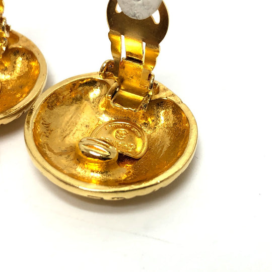 CHANEL Earring metal gold vintage Mademoiselle Women Used Authentic
