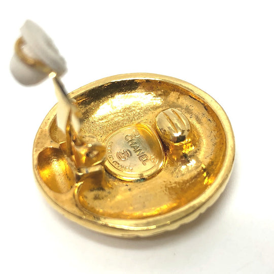 CHANEL Earring metal gold vintage Mademoiselle Women Used Authentic