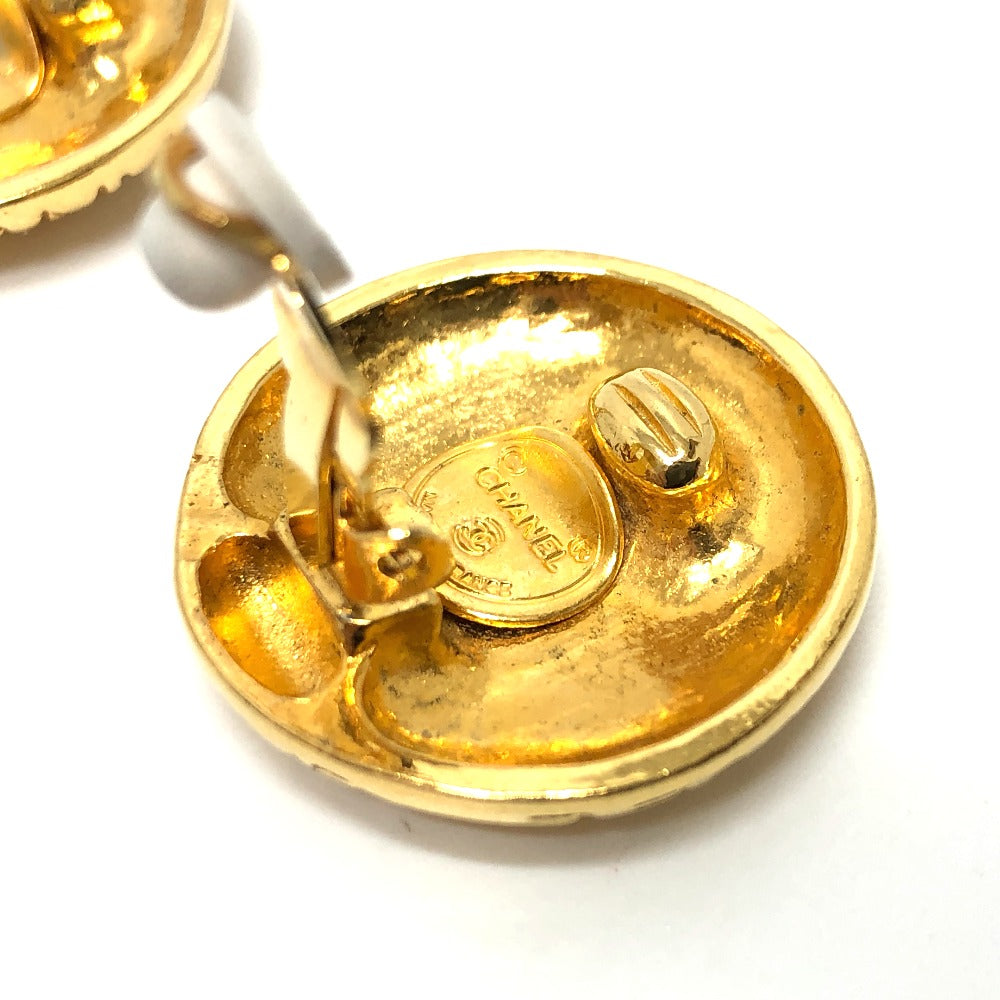 CHANEL Earring metal gold vintage Mademoiselle Women Used Authentic