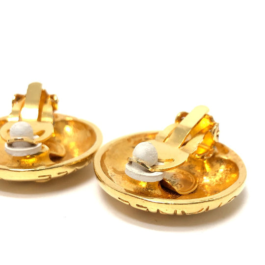 CHANEL Earring metal gold vintage Mademoiselle Women Used Authentic