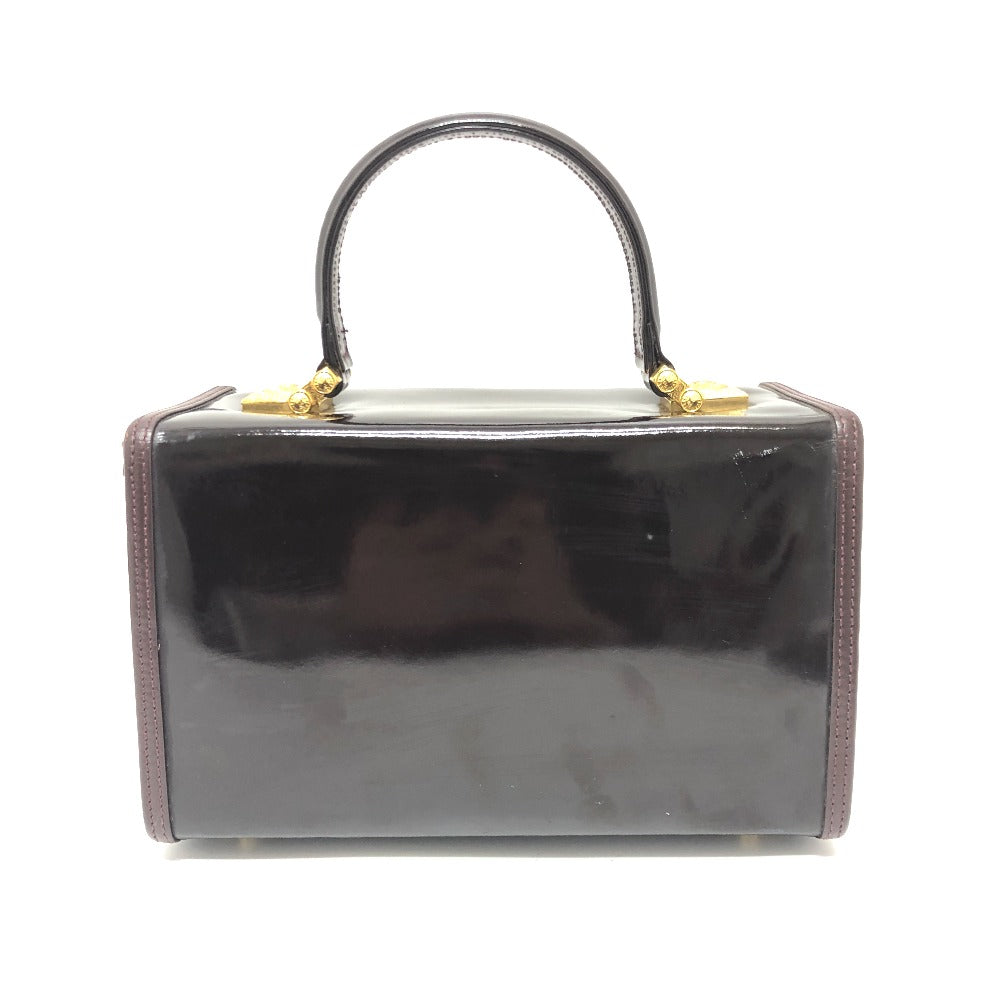 VERSACE Handbag enamel Purple type vintage Sunburst Women Used Authentic