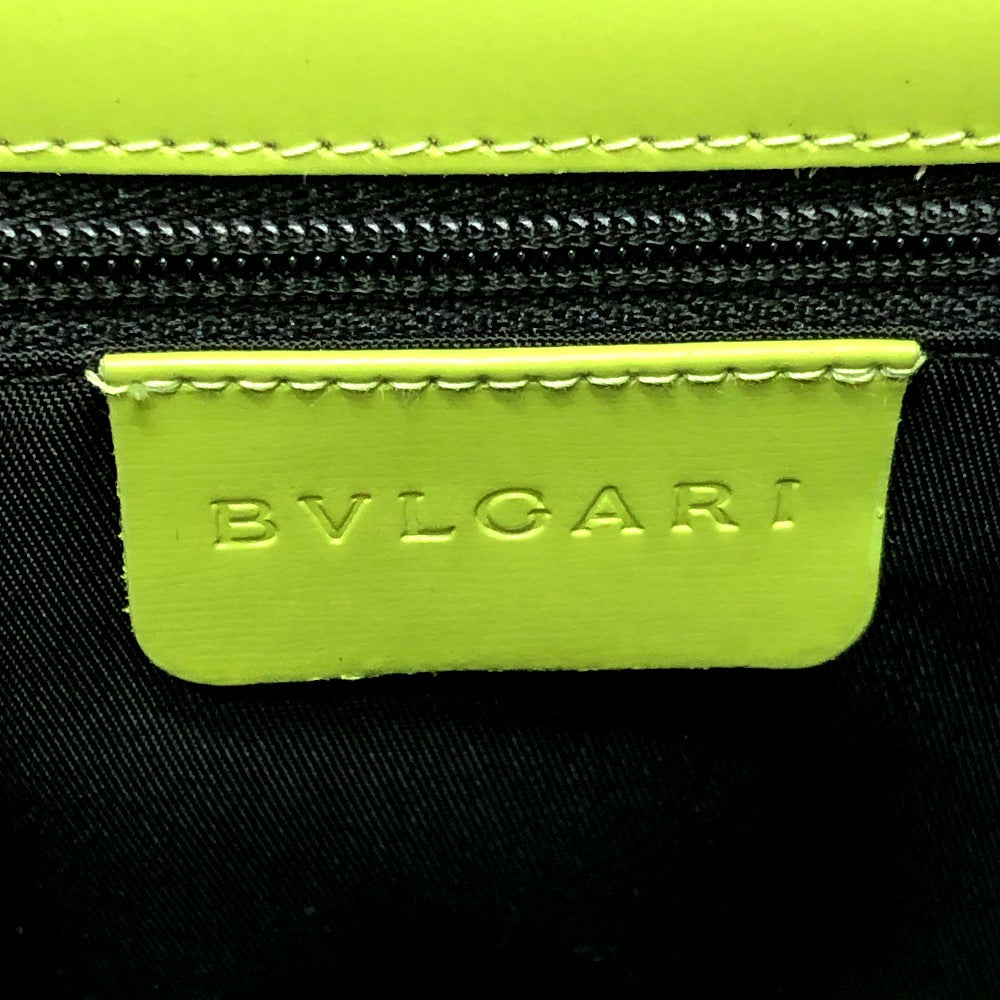 BVLGARI Shoulder Bag Leather / nylon blue Overall handle Women Secondhand Authentic