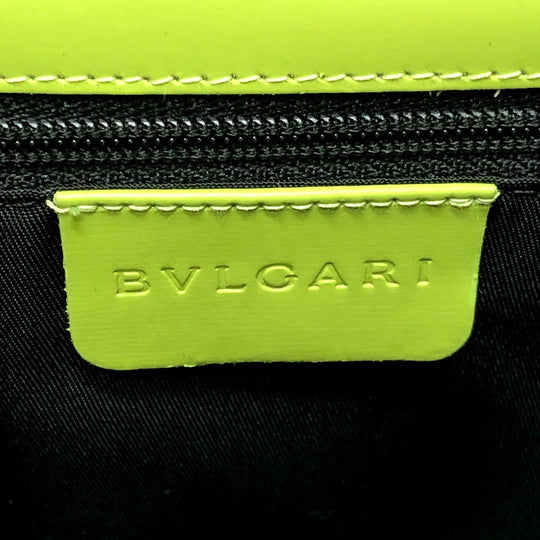 BVLGARI Shoulder Bag Leather / nylon blue Overall handle Women Secondhand Authentic