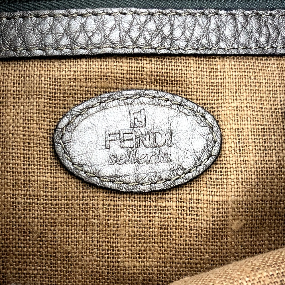FENDI Shoulder Bag leather Metallic color Celeria Women Used Authentic