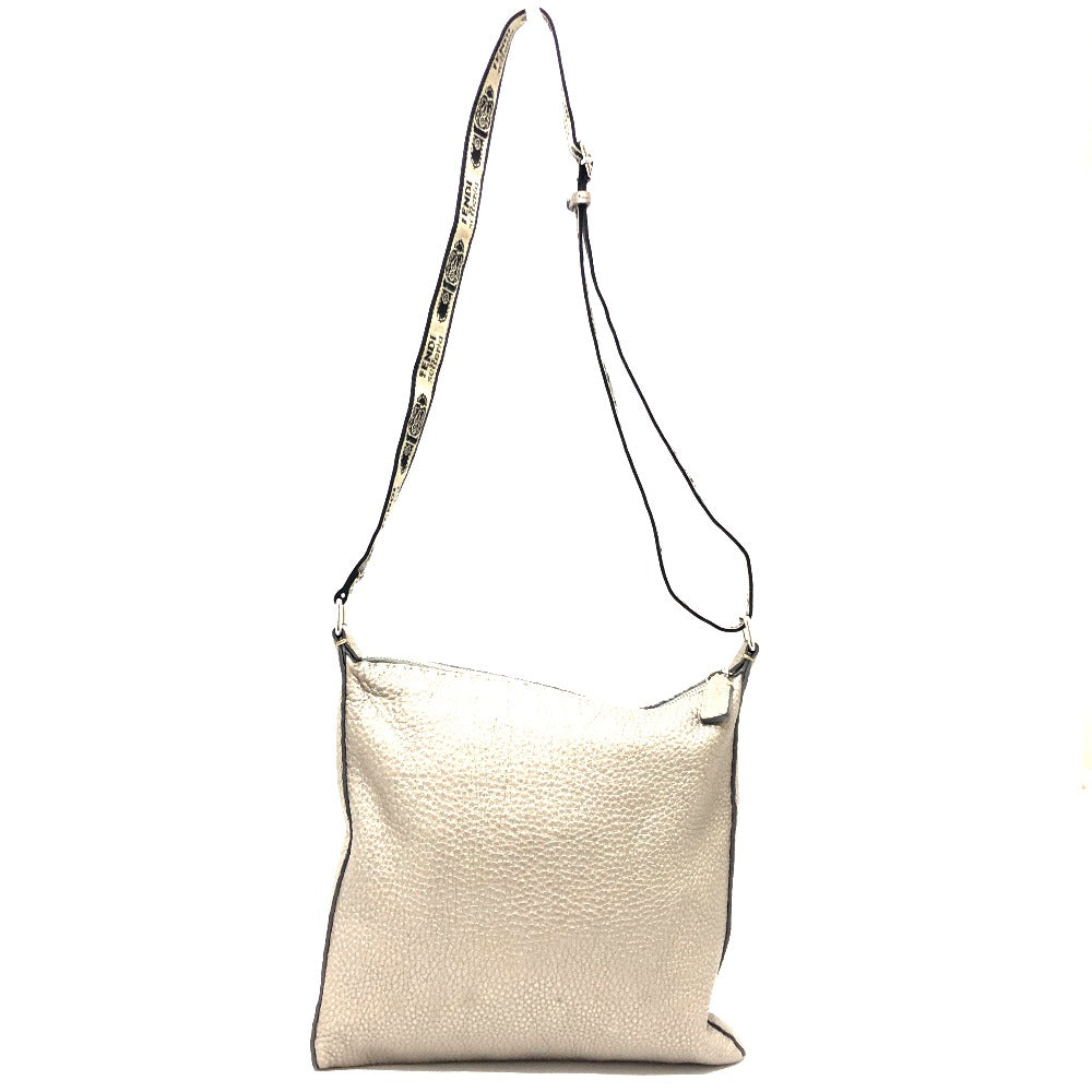 FENDI Shoulder Bag leather Metallic color Celeria Women Used Authentic