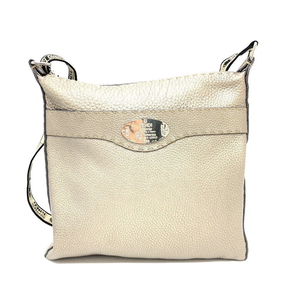 FENDI Shoulder Bag leather Metallic color Celeria Women Used Authentic