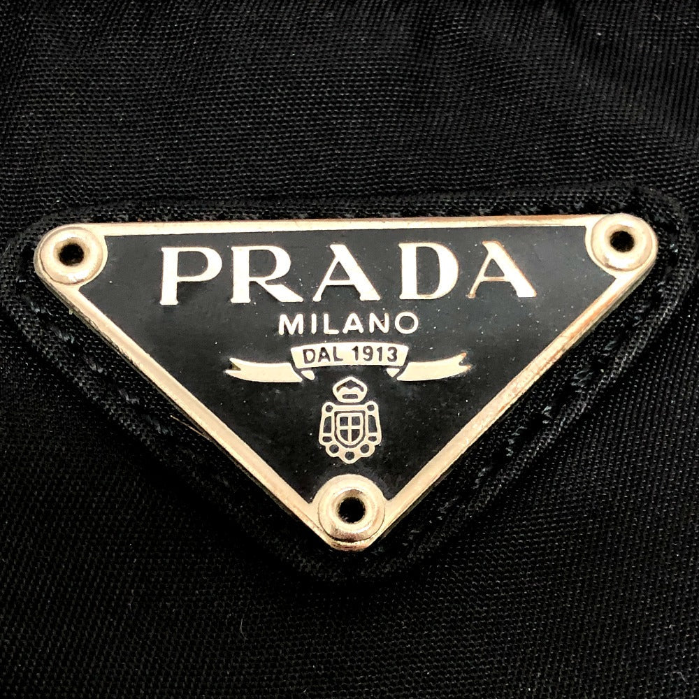 PRADA Shoulder Bag Nylon black Triangle logo Women Secondhand Authentic