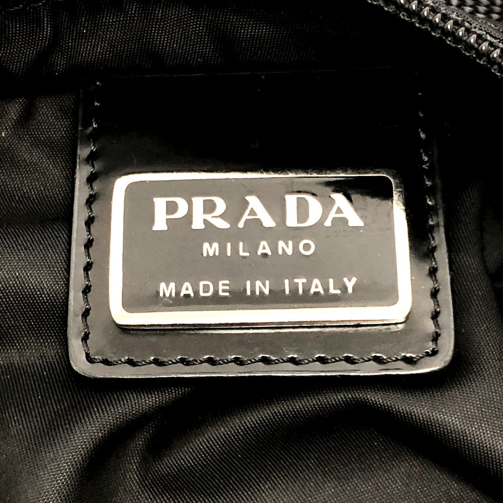 PRADA Shoulder Bag Nylon black Triangle logo Women Secondhand Authentic