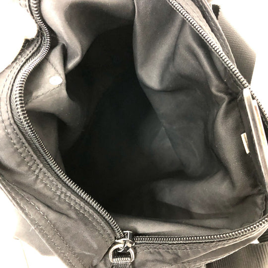 PRADA Shoulder Bag Nylon black Triangle logo Women Secondhand Authentic
