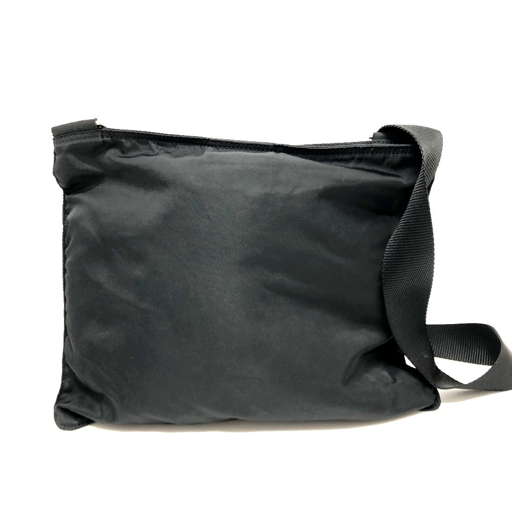 PRADA Shoulder Bag Nylon black Triangle logo Women Secondhand Authentic