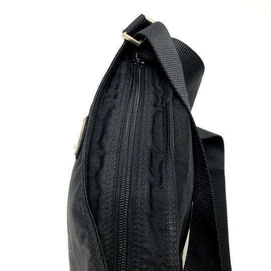 PRADA Shoulder Bag Nylon black Triangle logo Women Secondhand Authentic