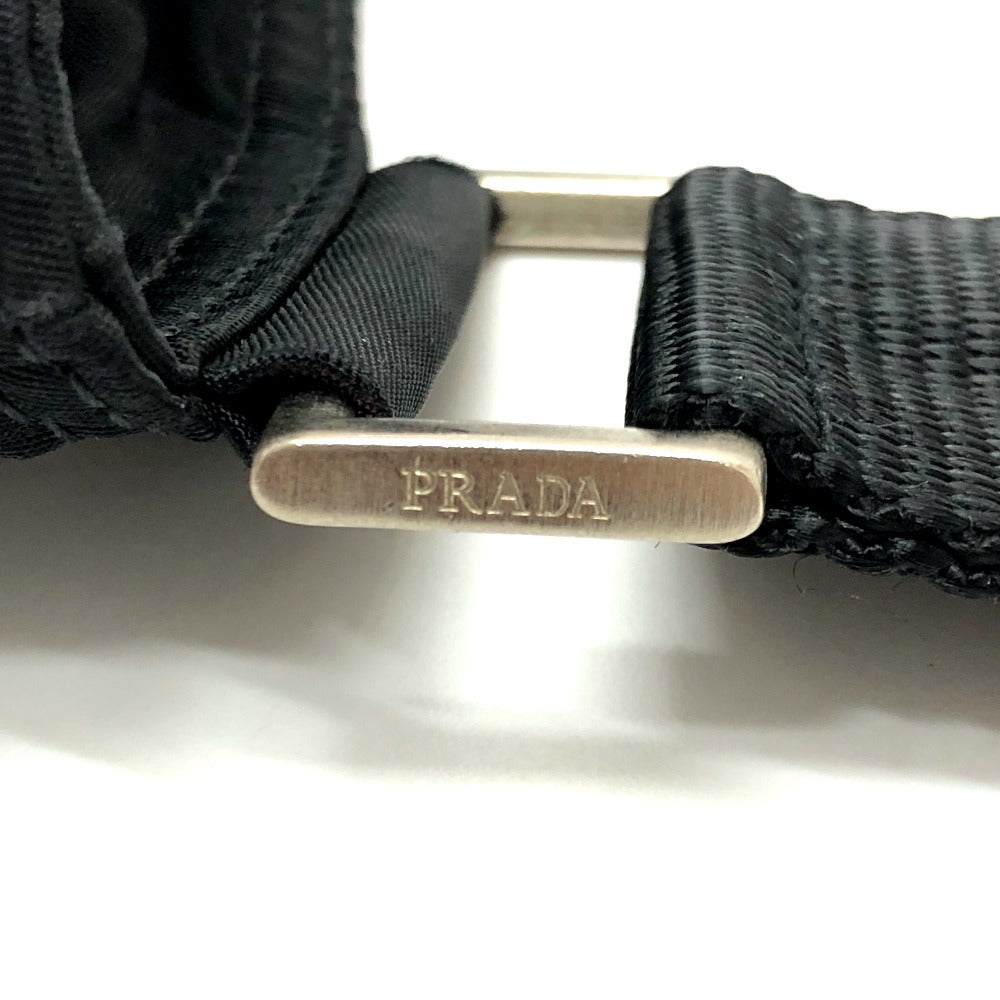 PRADA Shoulder Bag Nylon black Triangle logo Women Secondhand Authentic