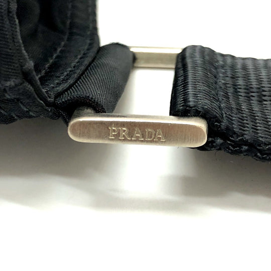 PRADA Shoulder Bag Nylon black Triangle logo Women Secondhand Authentic
