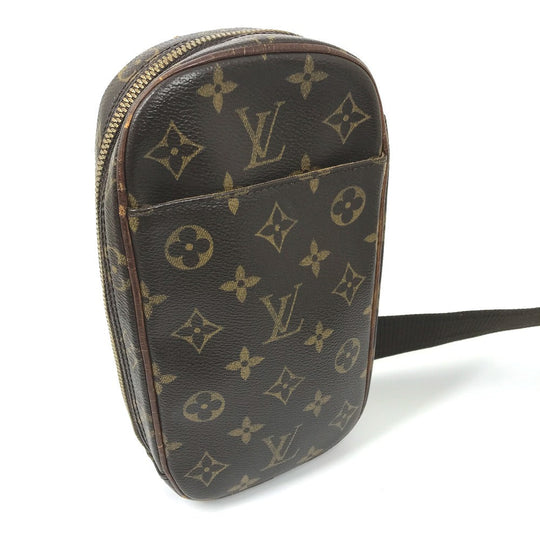LOUIS VUITTON Sling bag M51780 Monogram canvas Brown Monogram Pochette Gange mens Used Authentic