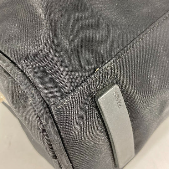 PRADA Handbag Nylon black Triangle logo plate Women Used Authentic