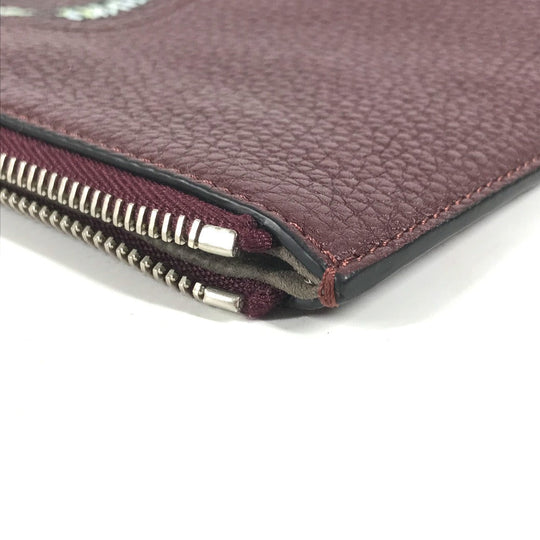 FENDI Clutch bag 7N0078 leather Brown type Pouch pouch Telephone Design mens Used Authentic