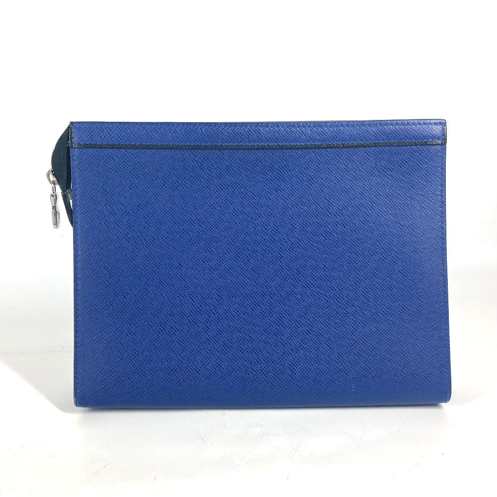 LOUIS VUITTON Clutch bag M30575 Taiga Leather blue Taiga Pochette Voyager MM