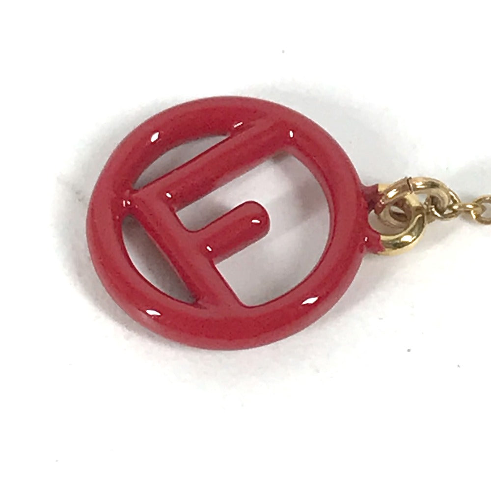 FENDI Pierce metal gold Accessories F is Chain Long Women Used Authentic