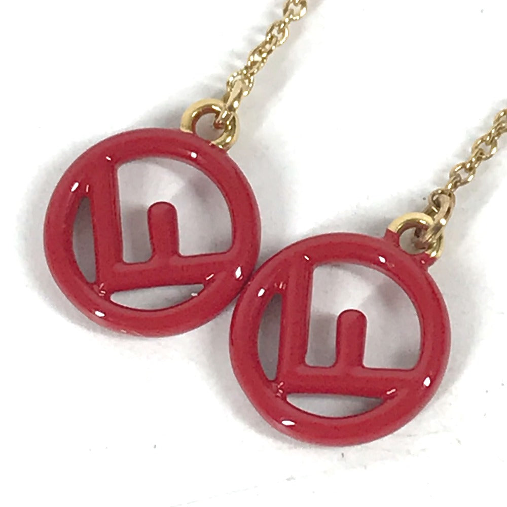 FENDI Pierce metal gold Accessories F is Chain Long Women Used Authentic