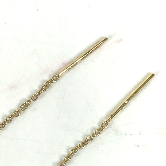 FENDI Pierce metal gold Accessories F is Chain Long Women Used Authentic