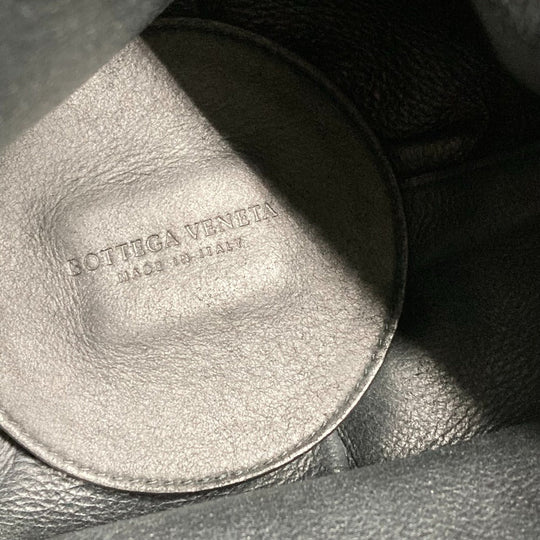 BOTTEGAVENETA Shoulder Bag leather black Pochette purse Women Used Authentic