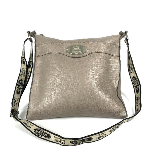 FENDI Shoulder Bag leather Beige type Celeria Women Used Authentic