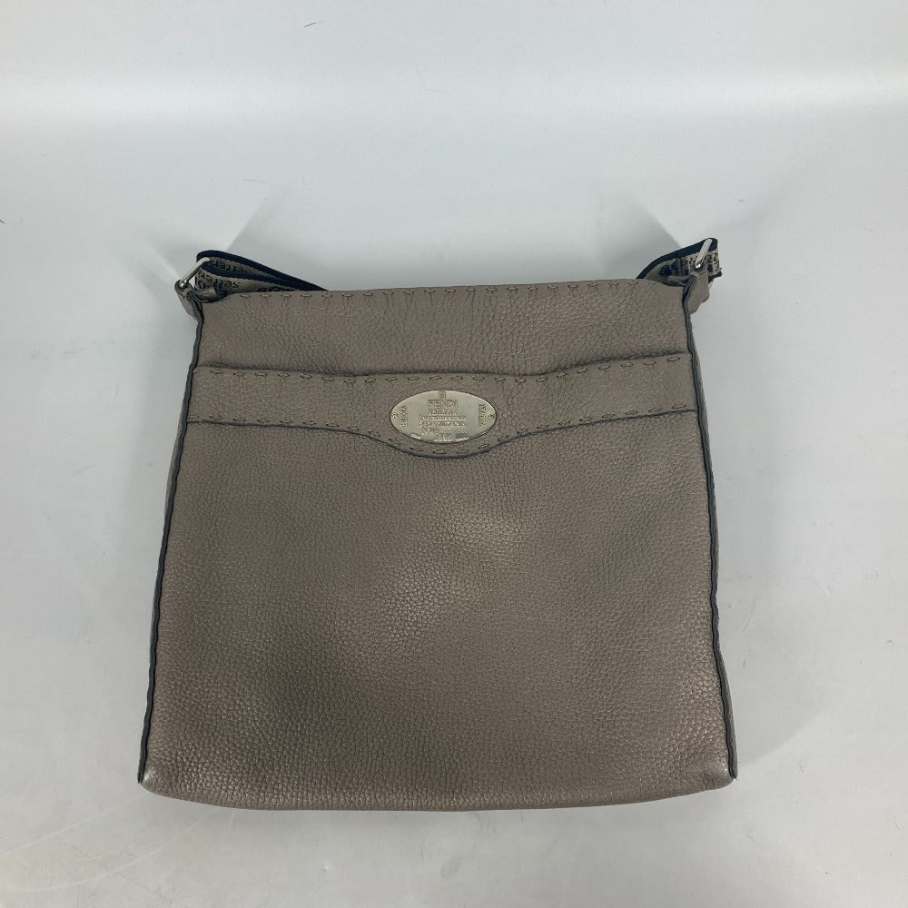 FENDI Shoulder Bag leather Beige type Celeria Women Used Authentic