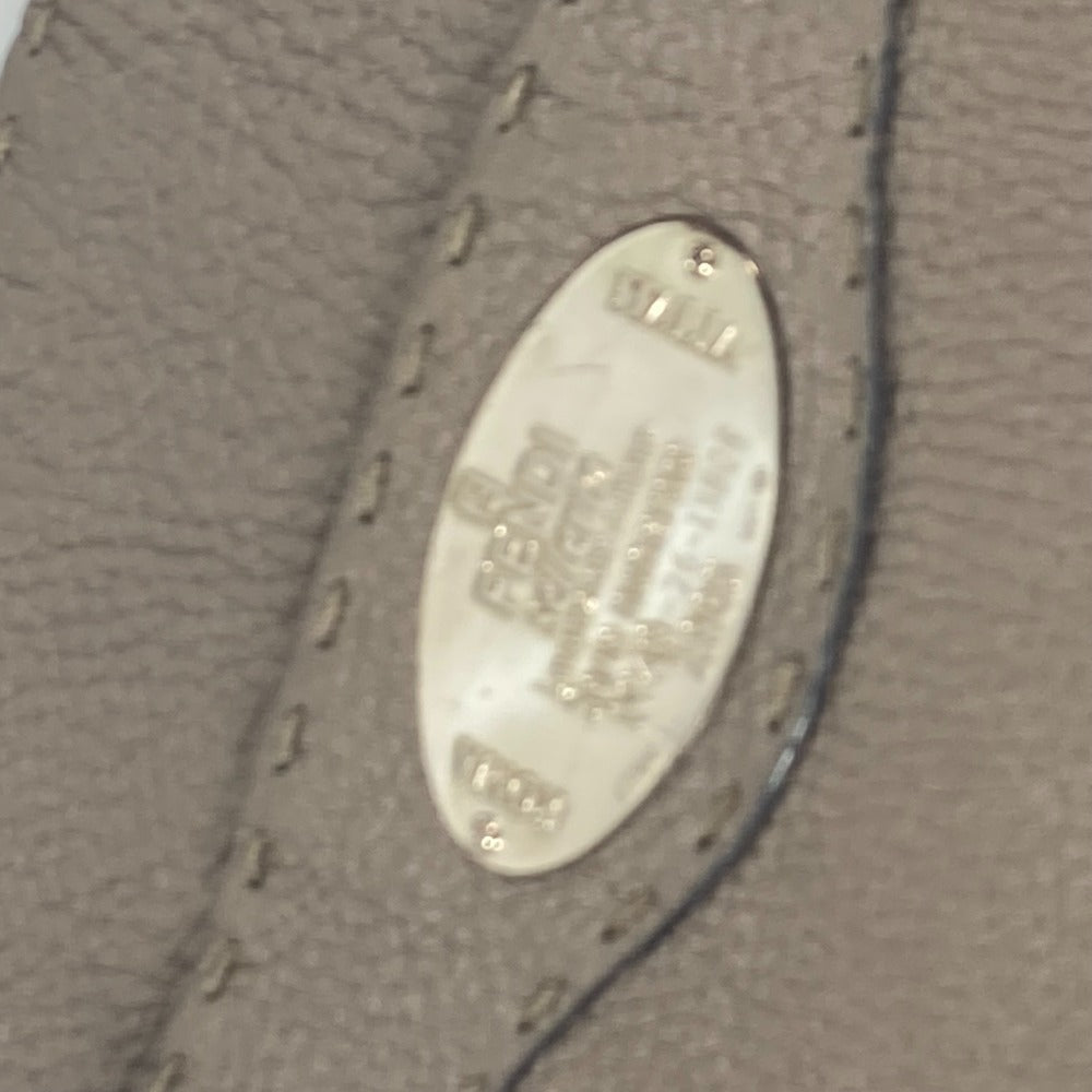 FENDI Shoulder Bag leather Beige type Celeria Women Used Authentic