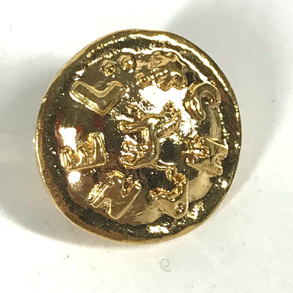 CHANEL Earring metal gold vintage CC COCO Mark logo round Women Used Authentic