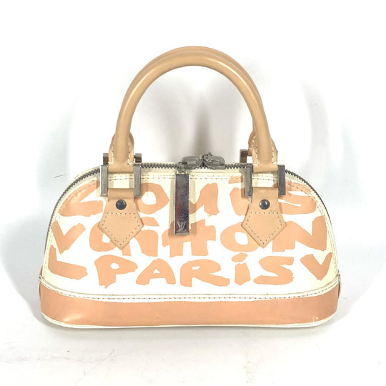 LOUIS VUITTON Handbag M92178  leather beige Monogram graffiti Alma PM Women Used Authentic