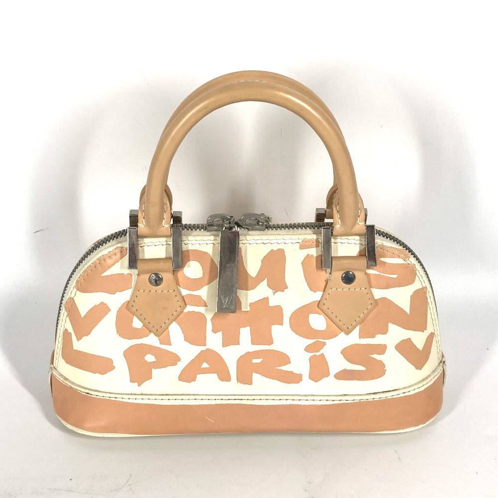 LOUIS VUITTON Handbag M92178  leather beige Monogram graffiti Alma PM Women Used Authentic