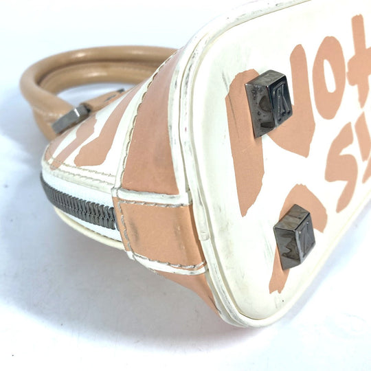 LOUIS VUITTON Handbag M92178  leather beige Monogram graffiti Alma PM Women Used Authentic