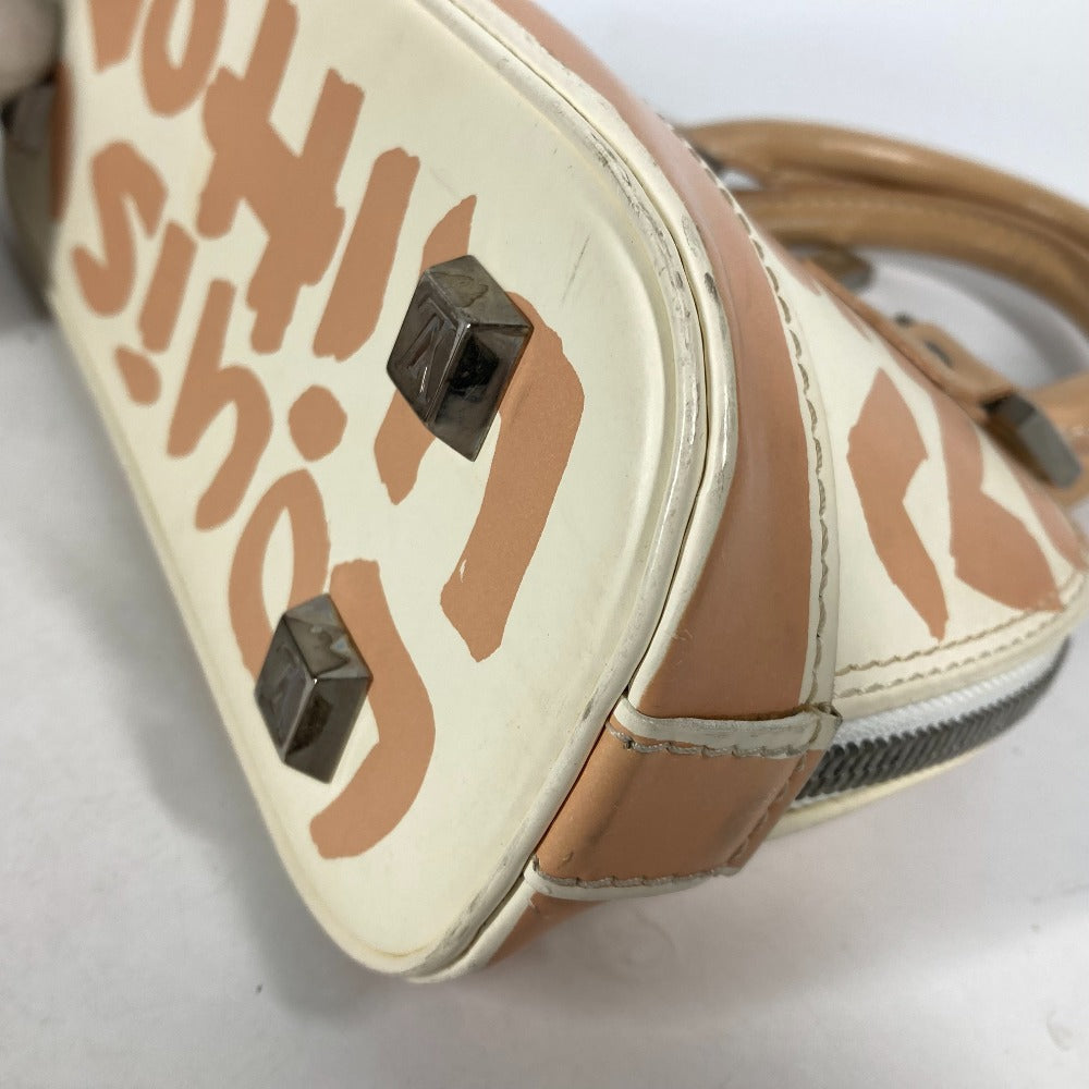 LOUIS VUITTON Handbag M92178  leather beige Monogram graffiti Alma PM Women Used Authentic