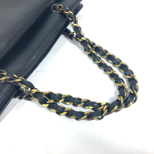 CHANEL Shoulder Bag leather black WChain CC COCO Mark Women Used Authentic